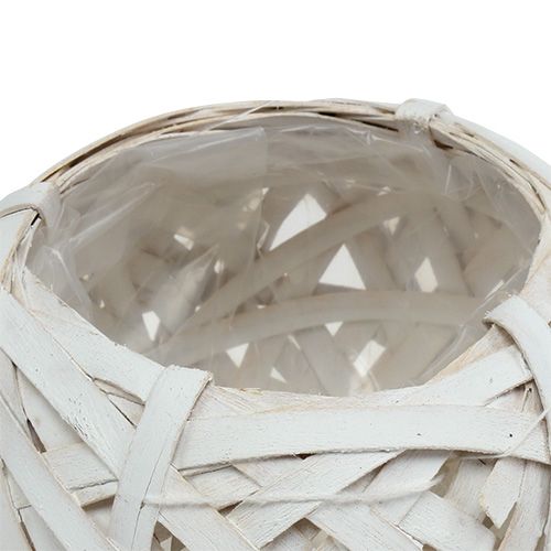 Floristik24 Chip basket round white Ø15cm