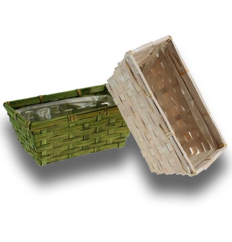 Chip basket set square green / white 10pcs | Floristik24.ie