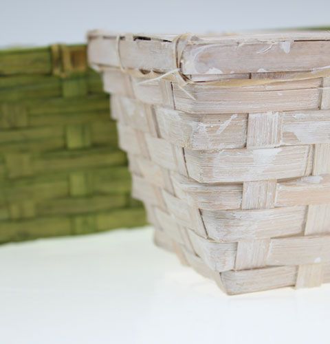 Chip basket set square green / white 10pcs | Floristik24.ie