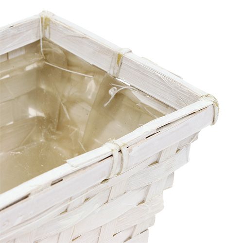 Floristik24 Chip basket set square whitened 20cm x 11cm 8 pcs
