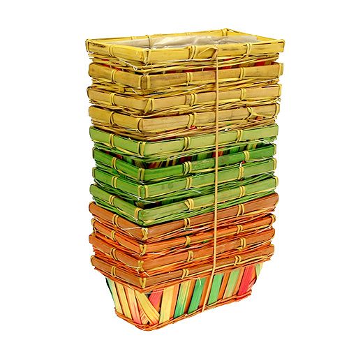 Product Chip basket set square multicolored 20cm x 11cm 12 pcs