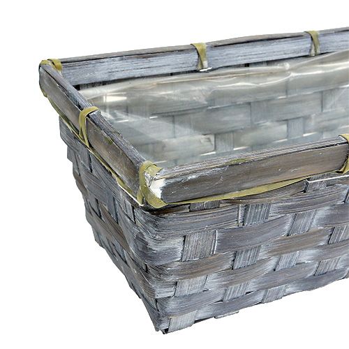 Floristik24 Chip basket set plant basket white/grey/brown 6 pcs. 25/12cm