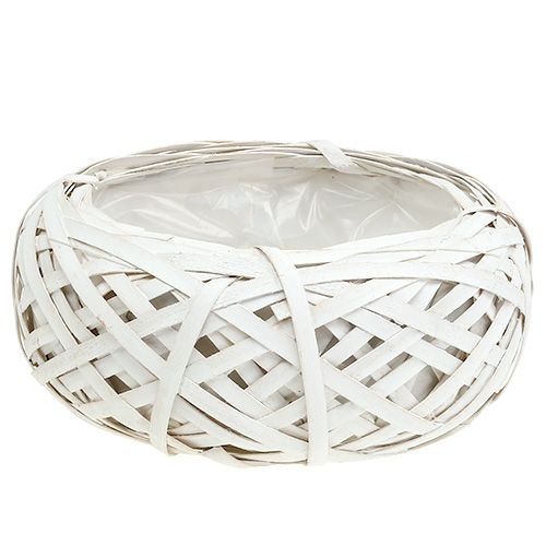 Floristik24 Chip tray for planting white Ø25cm H10cm