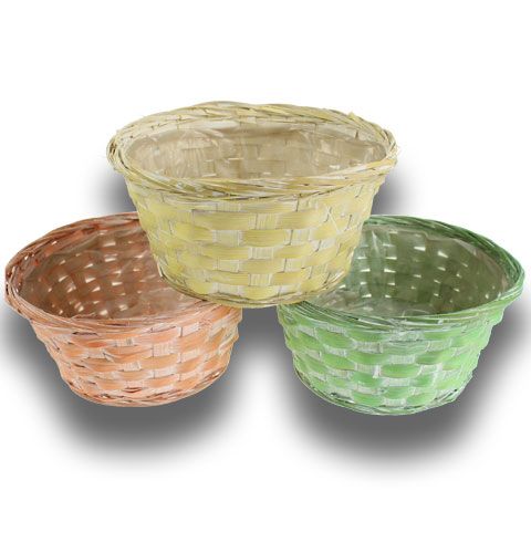 Floristik24 Chip tray, round, multicolored, 6 pieces, Ø 25cm