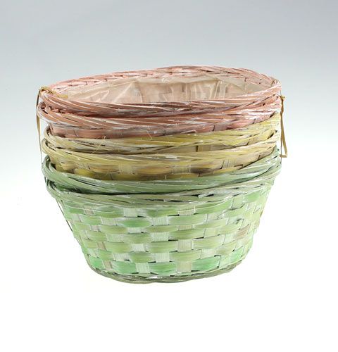 Floristik24 Chip tray, round, multicolored, 6 pieces, Ø 25cm