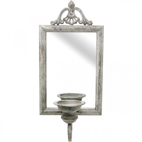 Floristik24 Mirror antique look with candle holder shabby chic H50cm