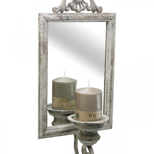 Floristik24 Mirror antique look with candle holder shabby chic H50cm