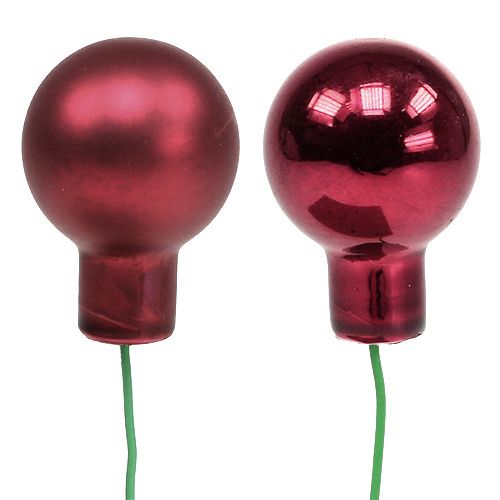 Floristik24 Mini Christmas balls red, pink glass mirror berries Ø20mm 140 pcs