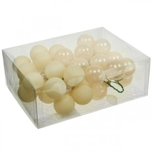Product Mini Christmas Balls Cream Mix Matt/Glossy Ø40mm 32 pcs