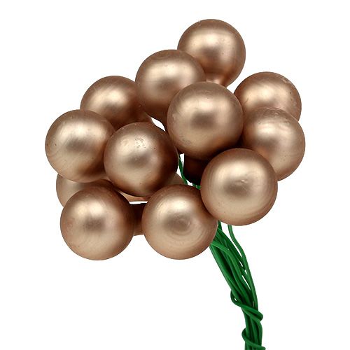 Floristik24 Mirror berries cream-pink mix 15mm 140p