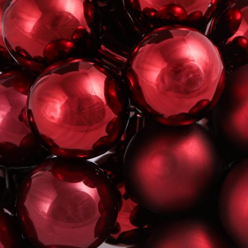 Product Mirror Berries Wire Glass Balls Bordeaux Mix Ø20mm 140 Pcs