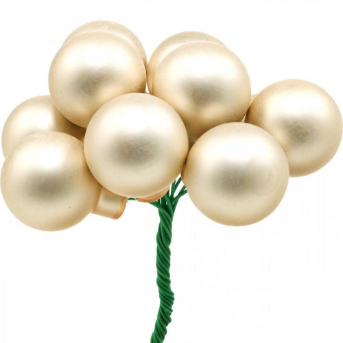 Floristik24 Mini Christmas balls on wire glass Ø25mm pink 140 pcs