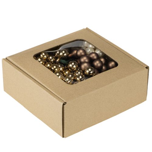 Product Mirror berries Ø1.5cm brown-gold 140 pcs