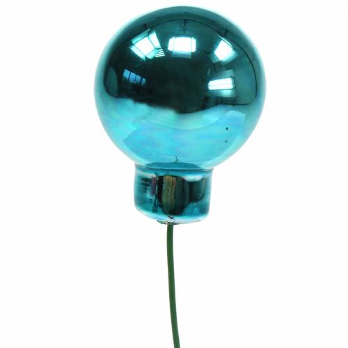 Floristik24 Christmas decoration mirror berries glass turquoise Ø2cm 144p