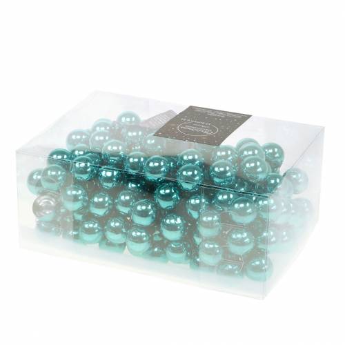 Floristik24 Christmas decoration mirror berries glass turquoise Ø2cm 144p