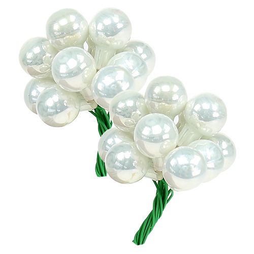 Mirror Berries Ø2cm White Enamel 140 Pcs