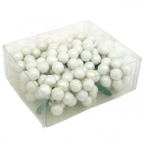 Product Mini Christmas Baubles White Marbled Assorted Mirror Berries Ø25mm 140 pcs