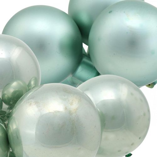 Product Mini Christmas ball mint glass mirror berries Ø40mm 32pcs