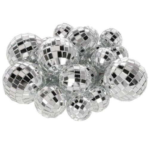 Decorative mirror balls, party decoration element, silver, 2-4cm, 50 pieces buy online | Floristik24.ie