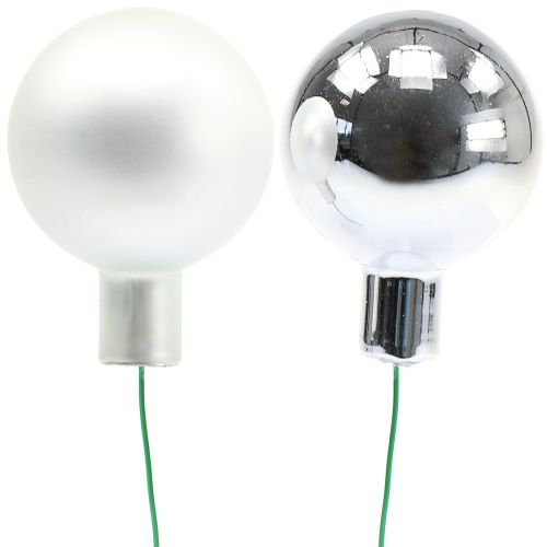 Product Mirror berries silver mix Ø40mm 32 pcs