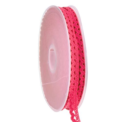 Floristik24 Decorative ribbon pink decorative ribbon lace W9mm L20m