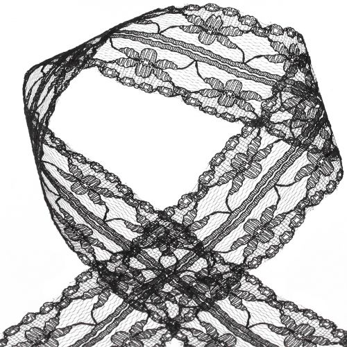 Product Lace Ribbon Vintage Black Mourning Ribbon Lace 40mm 20m
