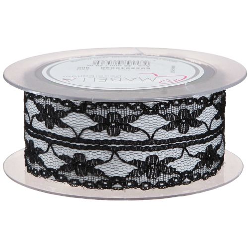 Product Lace Ribbon Vintage Black Mourning Ribbon Lace 40mm 20m