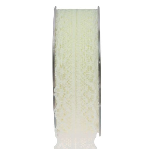 Floristik24 Lace Ribbon Cream Gift Ribbon Decorative Ribbon 28mm 20m