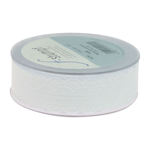 Floristik24 Lace Ribbon Gift Ribbon White Decorative Ribbon Lace 28mm 20m