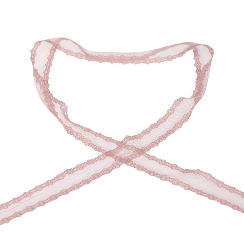 Lace ribbon wedding ribbon ribbon lace old pink 20mm 20m