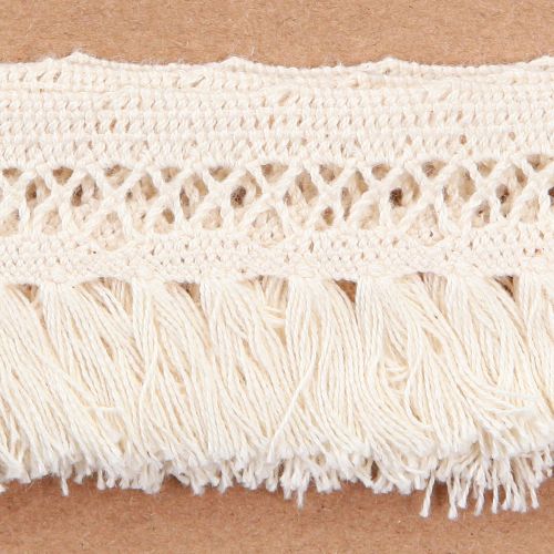 Floristik24 Rustic lace trim Cotton ribbon Macramé style 43mm 3m