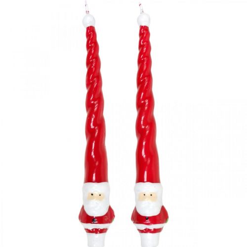Product Taper candles Santa Claus Christmas candle 26cm 2pcs