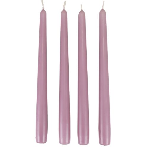 Floristik24 Taper Candles Wenzel Candles Lilac 250/23mm 12 Pcs
