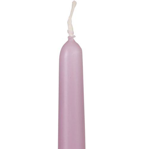 Floristik24 Taper Candles Wenzel Candles Lilac 250/23mm 12 Pcs