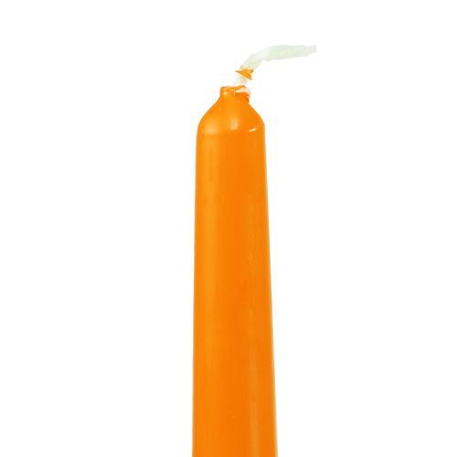 Floristik24 Taper candles 250/23 Orange 12pcs