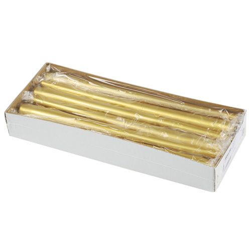 Product Taper candles 300/23 Gold dinner candles 12pcs