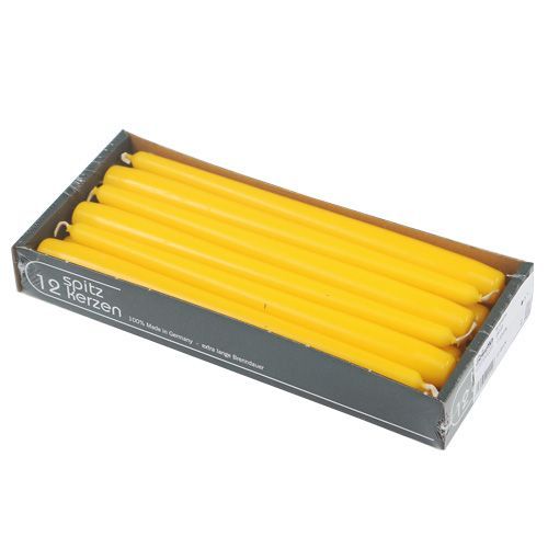 Product Taper Candles 250/23 Yellow 12 Pcs
