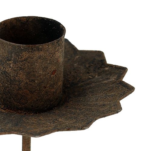 Floristik24 Taper candle holder for sticking Ø7cm rust 4pcs