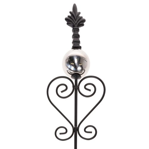 Product Garden stake with ornate design, decorative shape and stylish metal ball, 90cm, 2 pieces