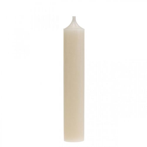 Floristik24 Pillar Candle White Cream Candle Decoration 120mm/Ø21mm 6 Pcs