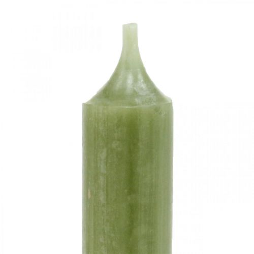 Product Taper candle green dyed premium candles 120mm/Ø21mm 6pcs