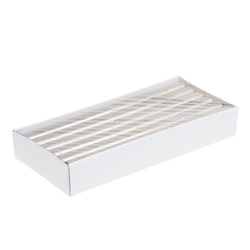 Floristik24 Taper candles colored light gold 21×240mm 12 pcs