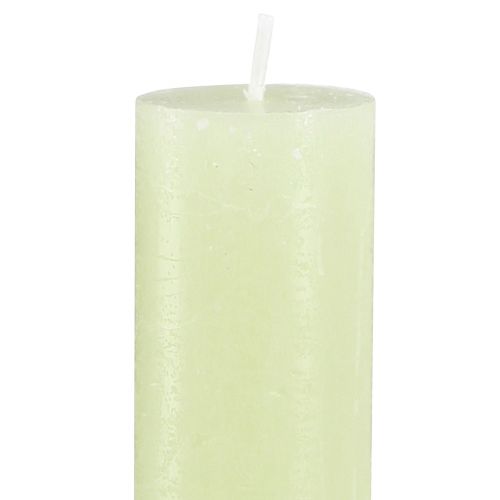 Floristik24 Pillar Candles Lime Green Solid Colored Candles 34x300mm 4 pcs