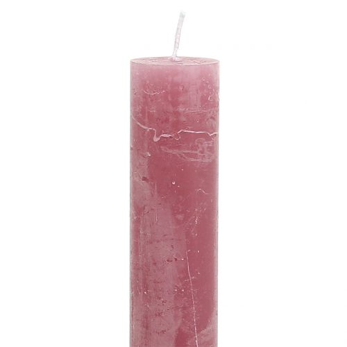Floristik24 Taper candles dyed old pink 34mm x 240mm 4 pcs