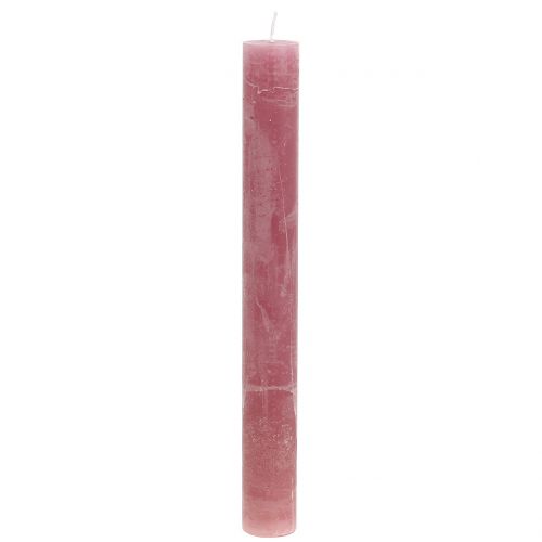 Floristik24 Taper Candles Solid Colored Old Pink 34mm x 300mm 4 Pcs