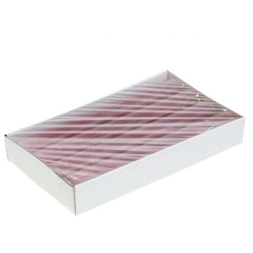 Floristik24 Taper Candles Solid Colored Old Pink 34mm x 300mm 4 Pcs