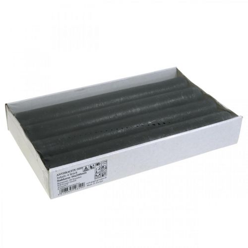 Product Taper candles colored anthracite candles 34×240mm 4 pcs
