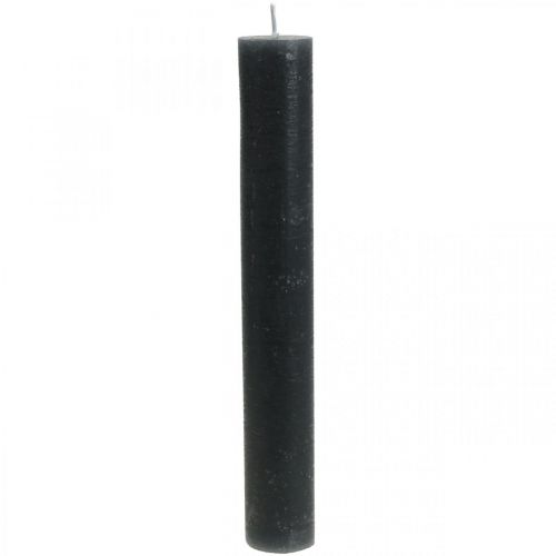 Floristik24 Taper candles colored anthracite candles 34×240mm 4 pcs