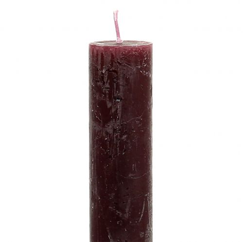 Product Taper Candles Solid Colored Burgundy 34mm x 300mm 4 Pcs