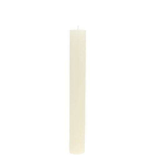 Floristik24 Taper Candles Solid Colored Cream 34mm x 240mm 4 Pcs